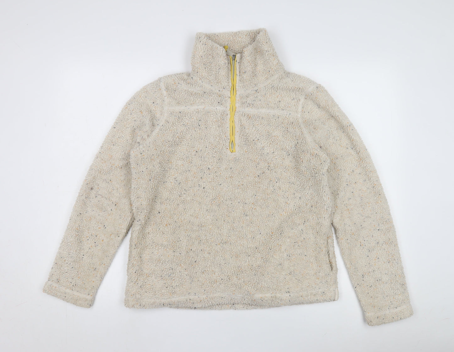 Fat Face Women's Beige 1/2 Zip Sweatshirt Size 10