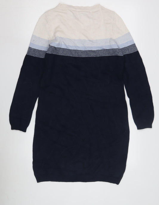 Crew Clothing Women's Ivory Blue Jumper Dress Size 10