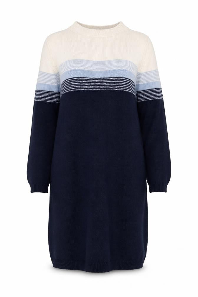 Crew Clothing Women's Ivory Blue Jumper Dress Size 10