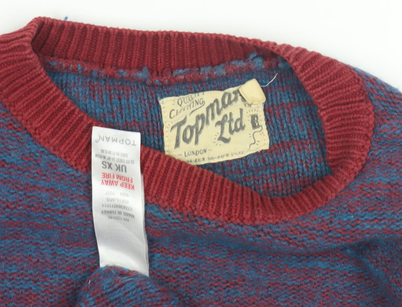 Topman Men’s Multicoloured Pullover Jumper XS