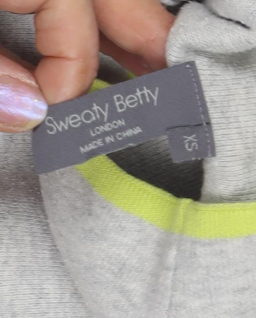 Sweaty Betty Women's Grey Mock Neck Jumper XS