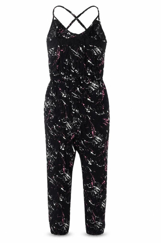 Superdry Women's Black Lace Jumpsuit M