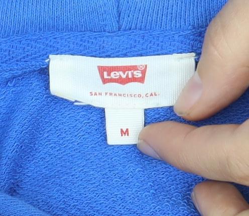 Levi's Men's Blue Pullover Hoodie M - Iconic Logo Design