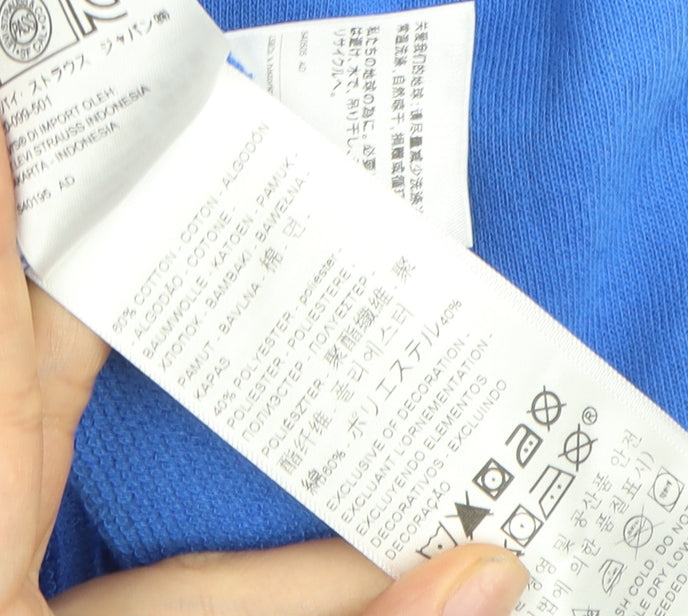 Levi's Men's Blue Pullover Hoodie M - Iconic Logo Design