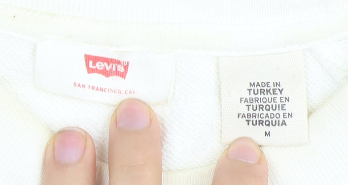 Levi Strauss Women's Ivory Pullover Sweatshirt, Medium