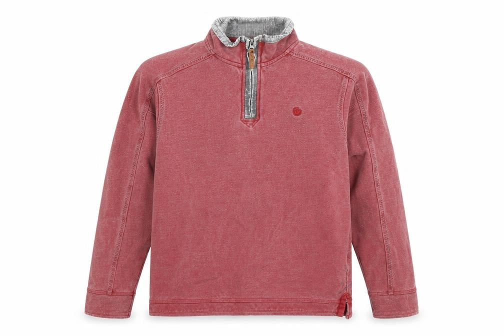 Mens UK S  FatFace Red 1/4 Zip Sweatshirt