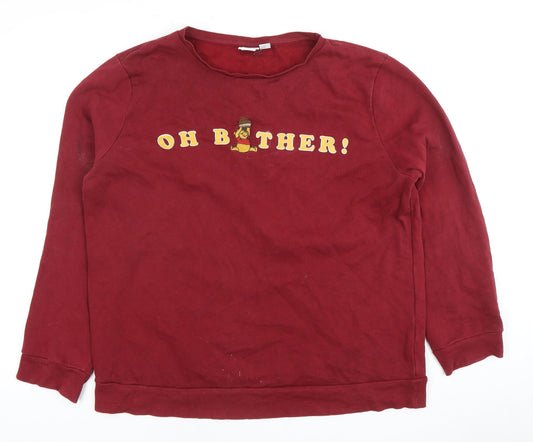 Disney Women’s Red Pullover Sweatshirt Size 14