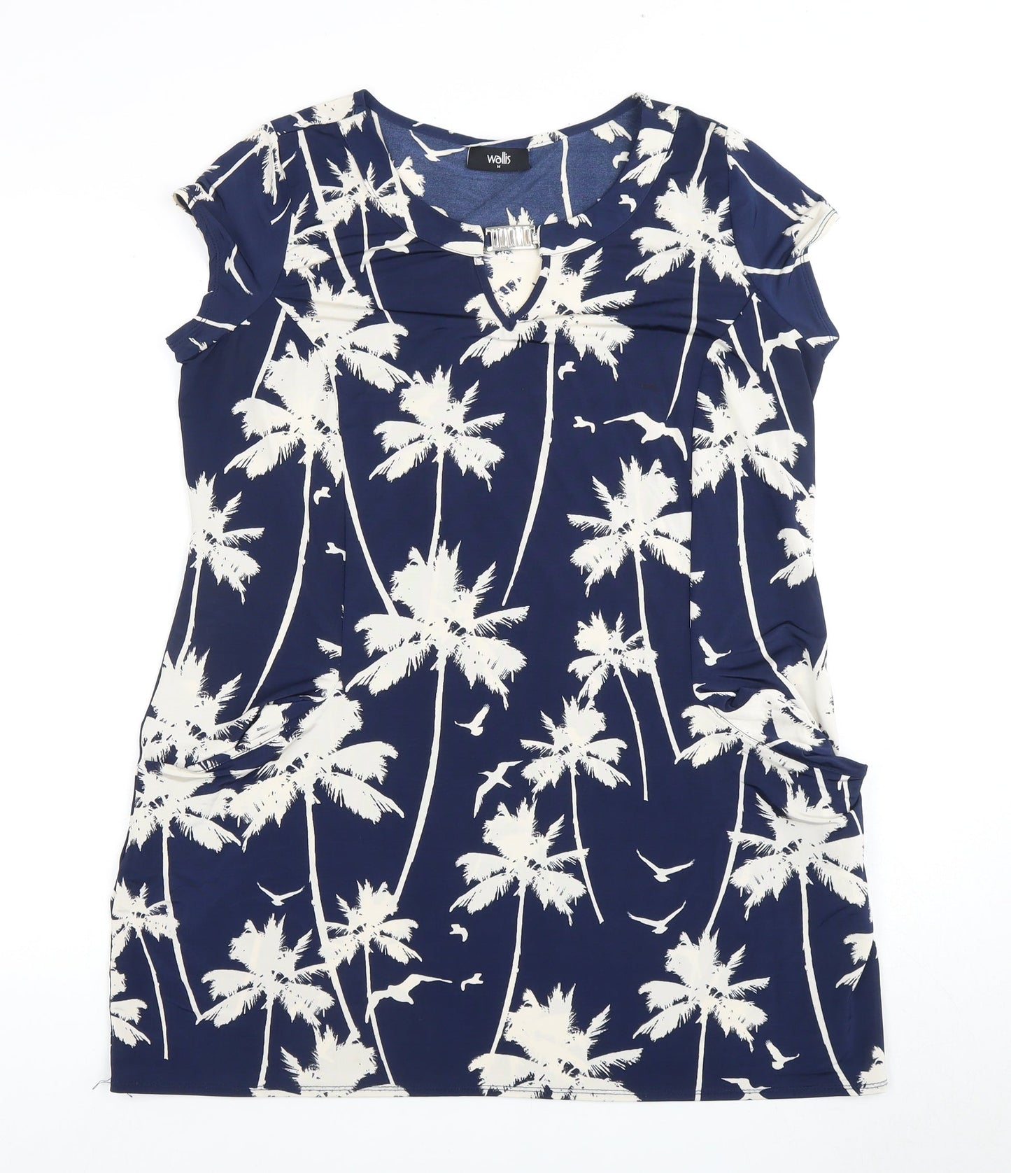Wallis Women Blue M Basic Short Sleeve Tunic