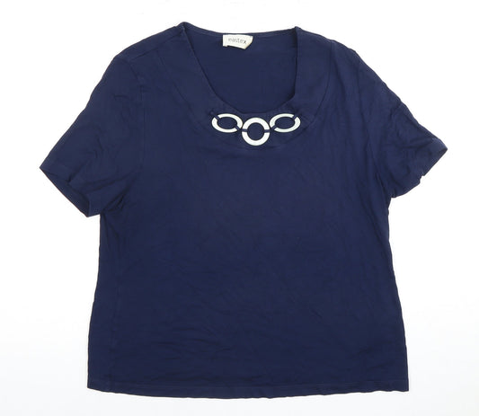 Eastex Women's Blue Round Neck T-Shirt - UK 14