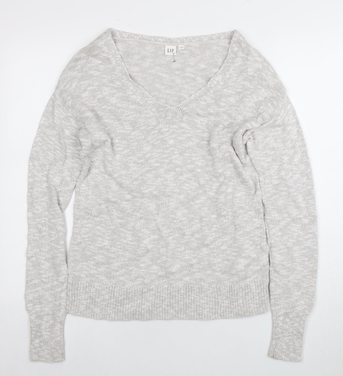 GAP Women's Grey Pullover Jumper V-Neck XS