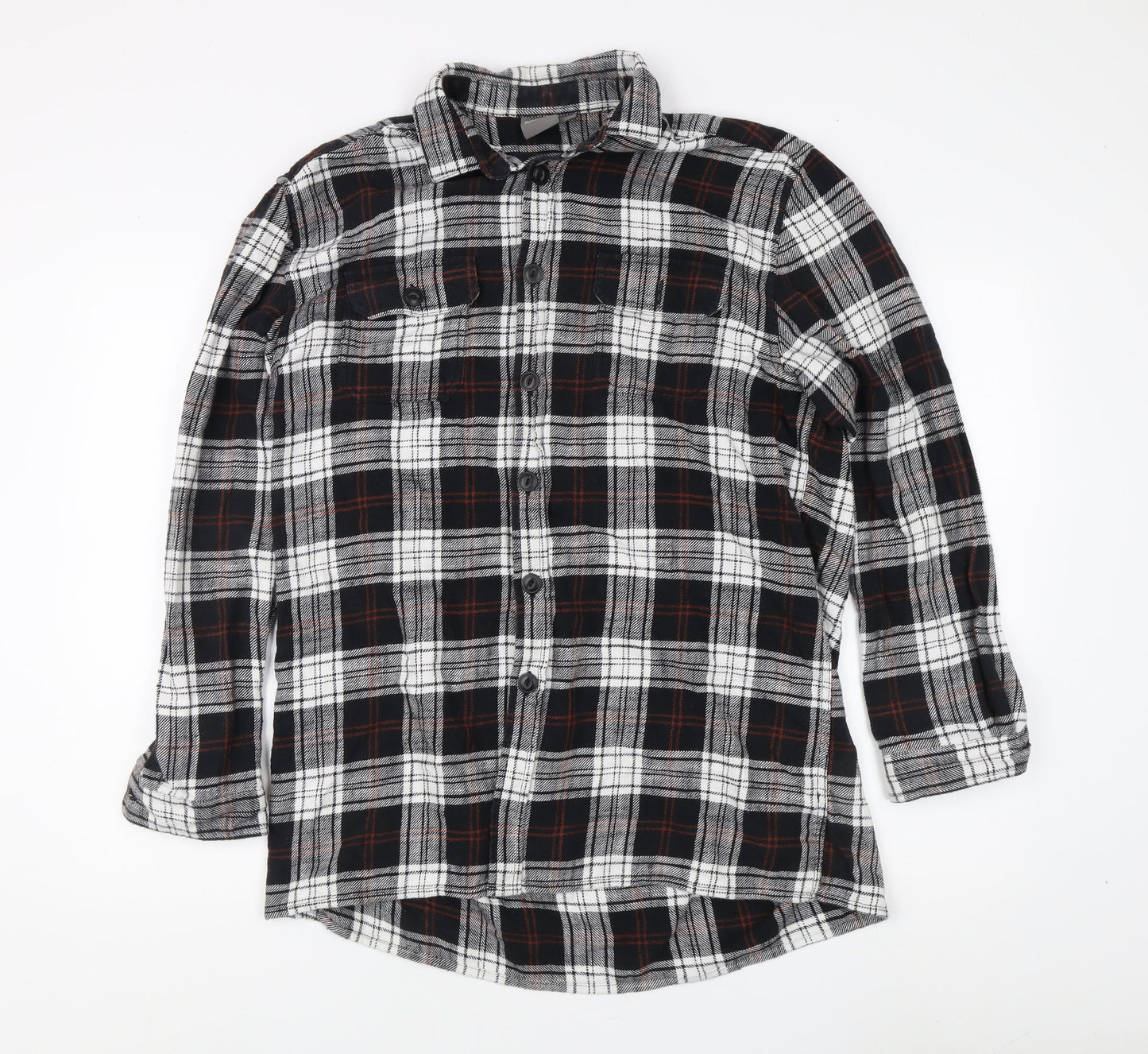 ASOS Women's Plaid Flannel Button-Up Shirt S
