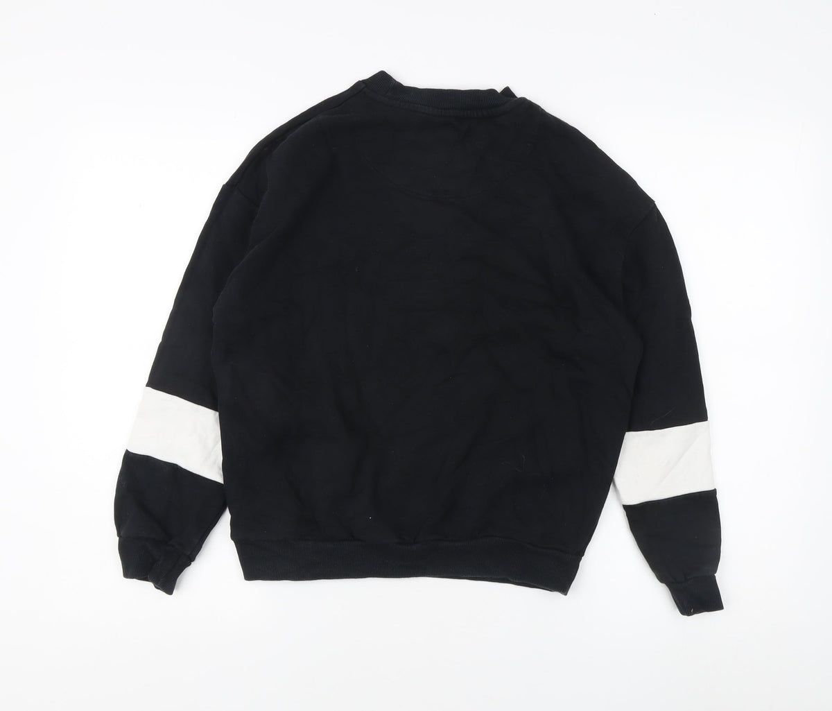 Back view of Marks & Spencer boys’ black sweatshirt 11-12 years graphic sequin