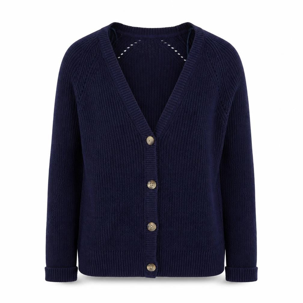 Rachel Roy Women's Blue V-Neck Cardigan L