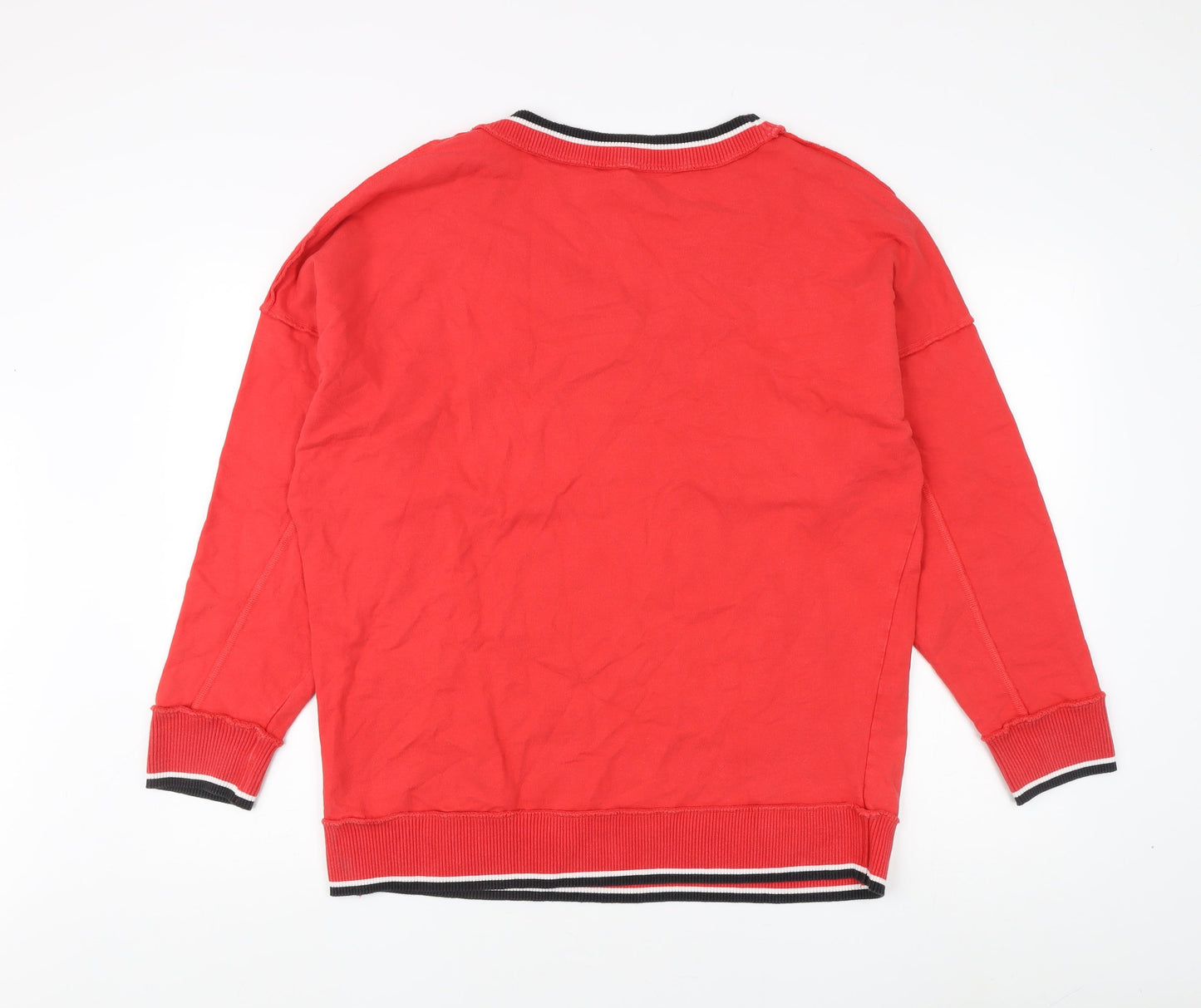 Next Women's Red V-Neck Sweatshirt Size 18