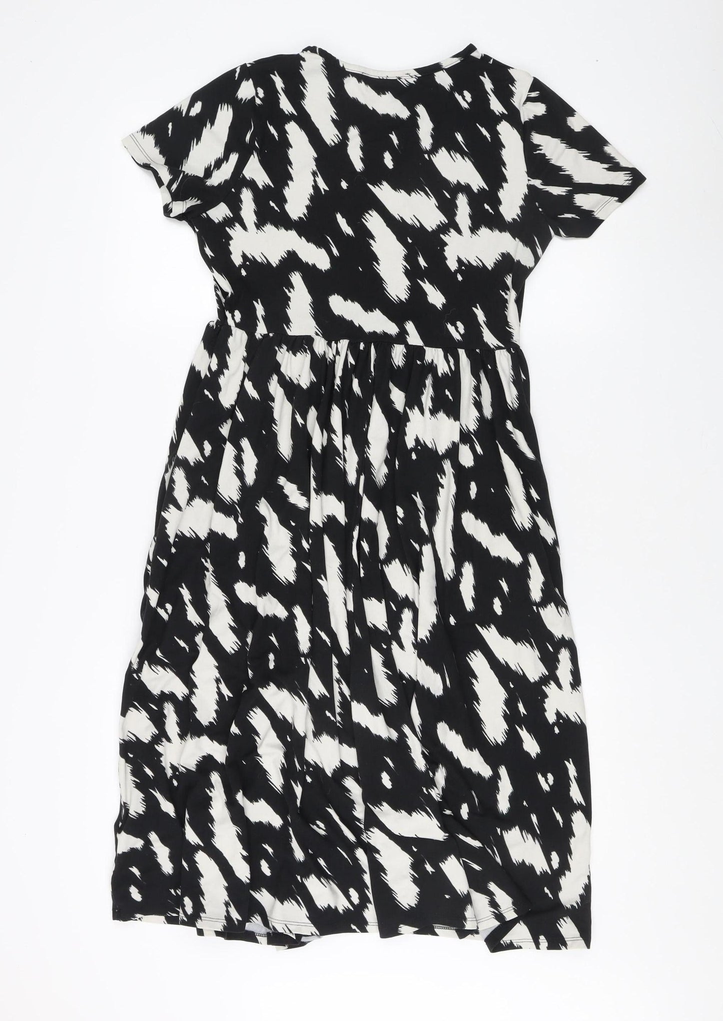 Simply Be Women's Black Animal Print Dress Size 10