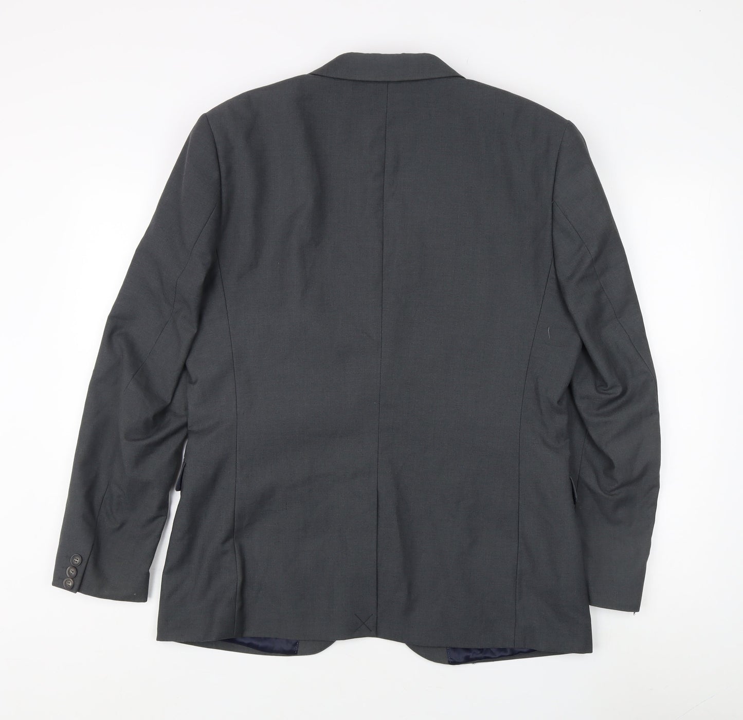 Topman Grey Men's Blazer 42 Regular Jacket Notch Lapel