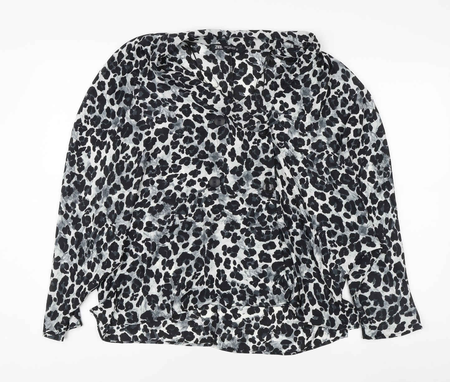 Zara Women's Multicoloured Animal Print Blouse M
