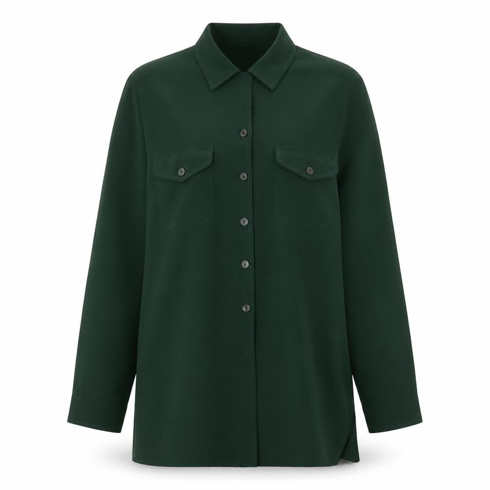 Marks and Spencer Women’s Green Button-Up Shirt