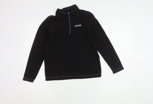 Regatta Boys Black Zip Sweatshirt 11 Years