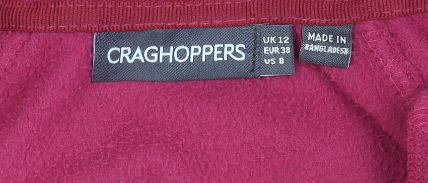 Craghoppers Women's Red 1/2 Zip Fleece Sweatshirt, Size 12