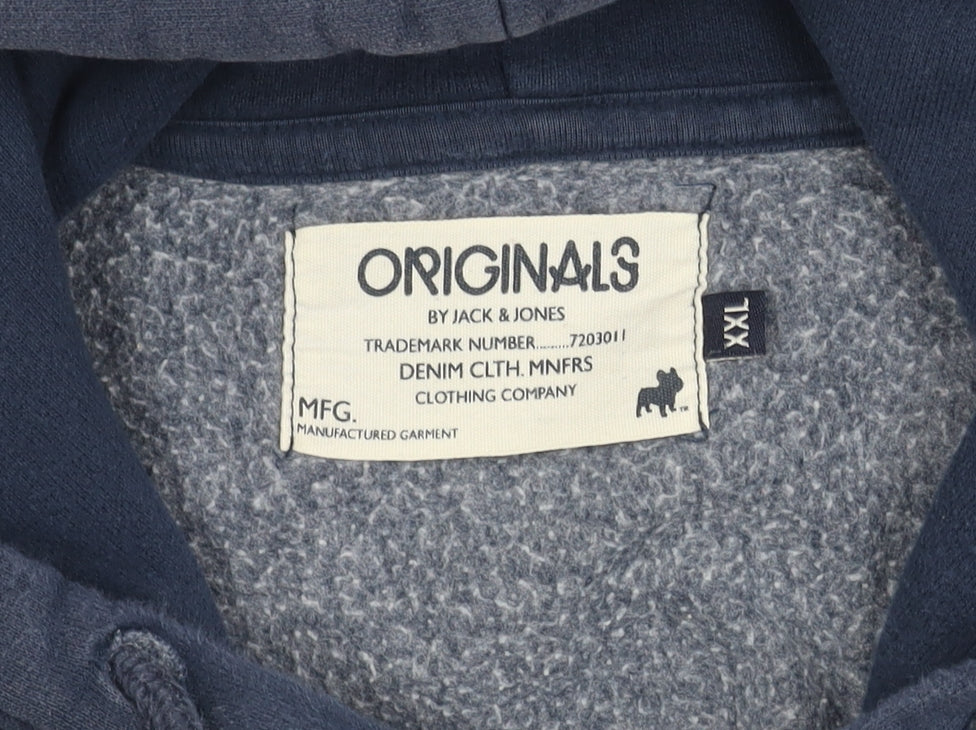 Jack & Jones Men's Blue 2XL Pullover Hoodie