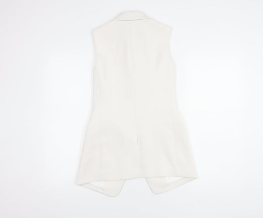 Michael Kors Women's White Sleeveless Suit Jacket