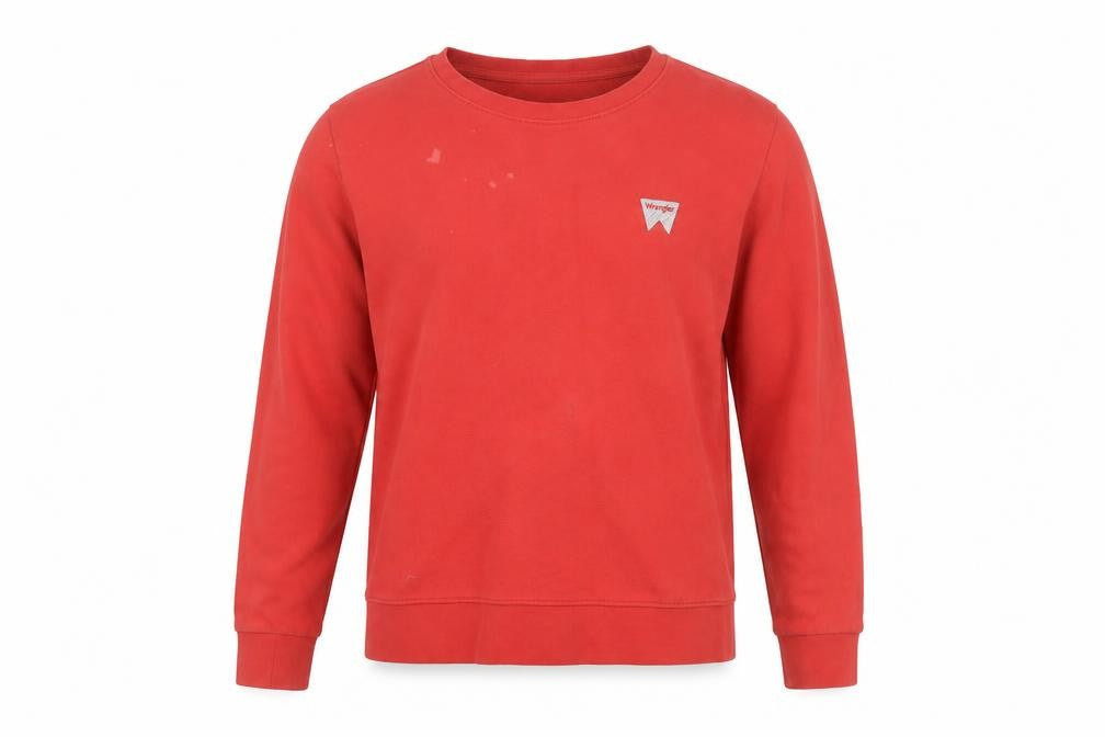 Womens UK M Regular Wrangler Red Pullover Sweatshirt