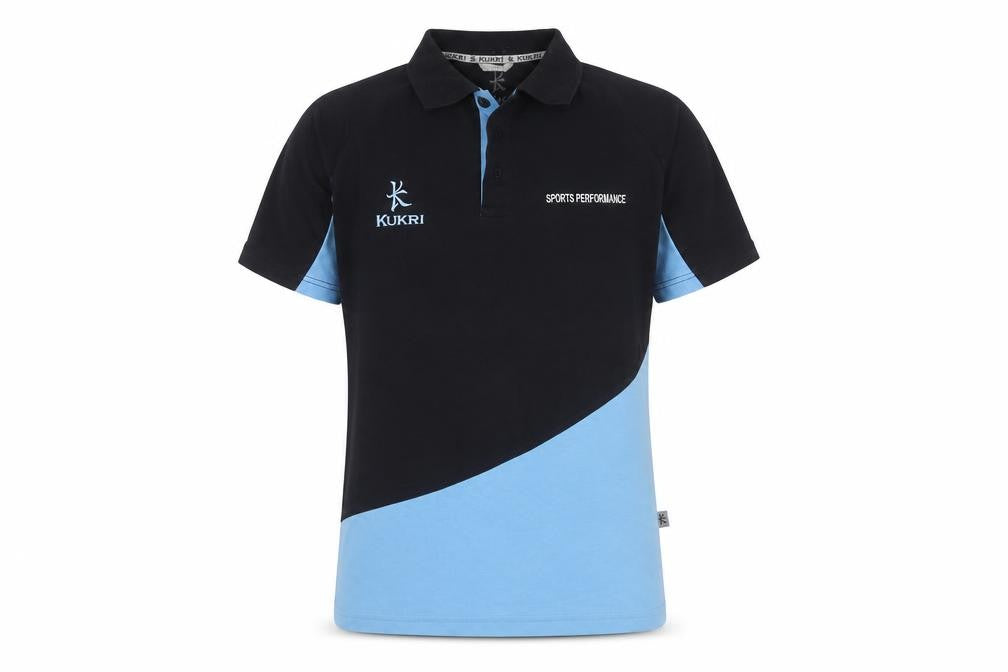 Kukri Men's Black Blue Polo Shirt S Sports Collared