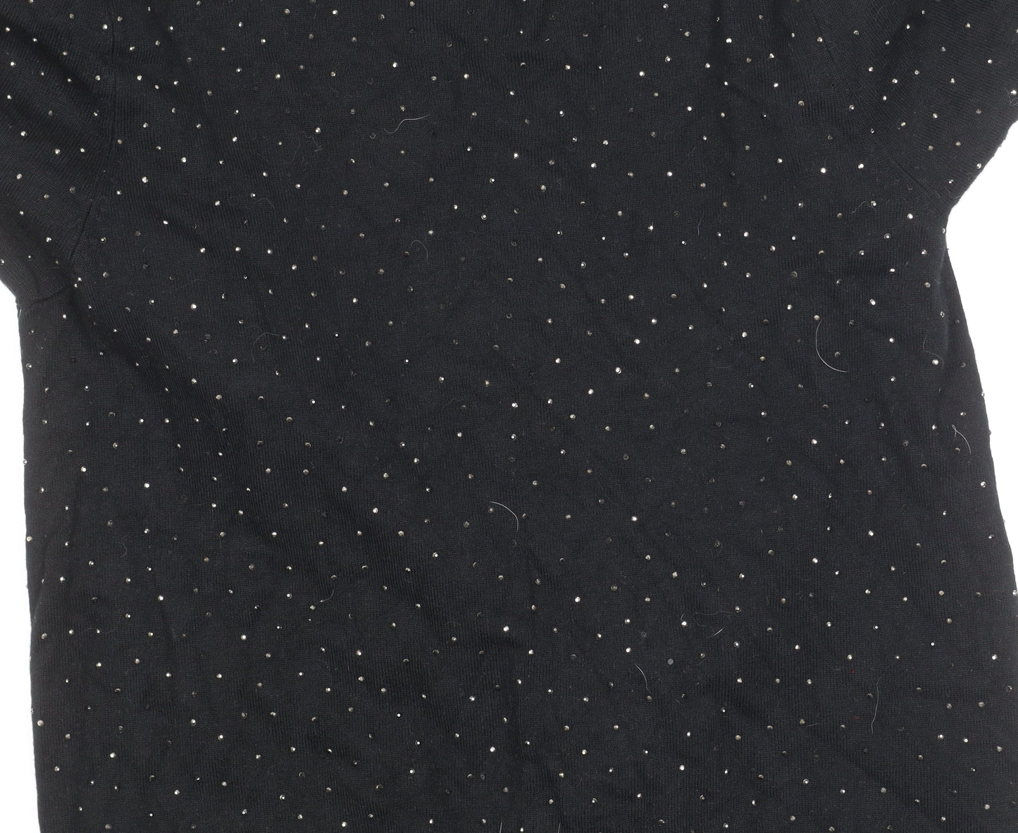 Warehouse Women's Black Studded Pullover Jumper Size 10