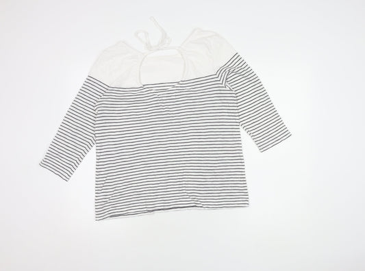 The White Company Women's Stripe Cotton Top, Size 14