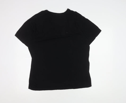 Quiksilver Men's Black Crew Neck T-Shirt Size L