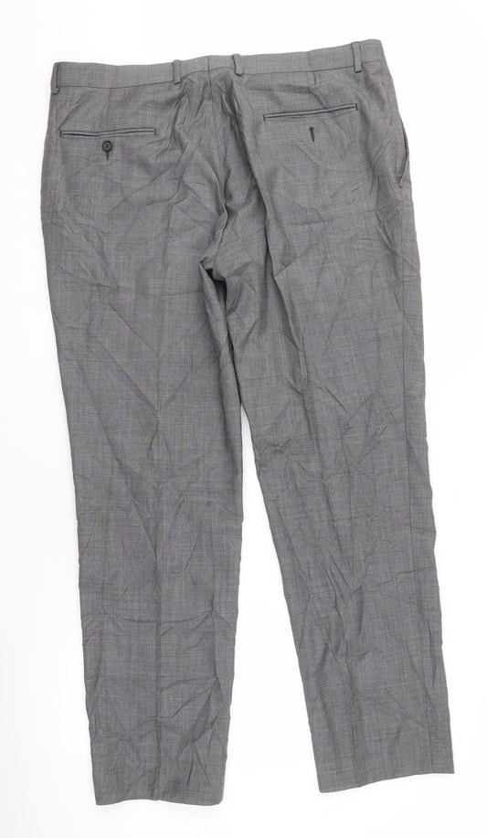 Paul Costelloe Men’s Grey Wool Trousers 40R