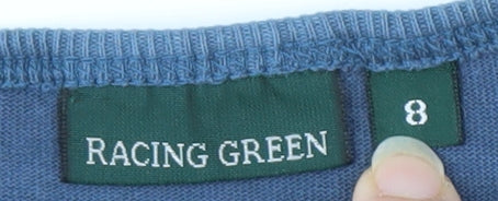 Racing Green Women's Blue Long Sleeve Basic T-Shirt