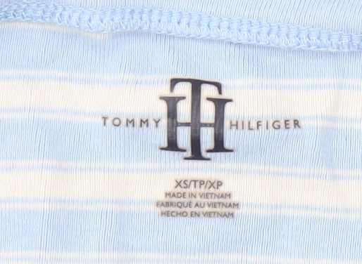 Tommy Hilfiger Women's XS Blue Striped T-Shirt