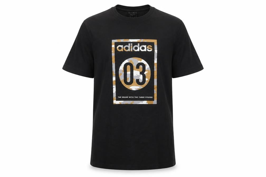 Mens UK Size M adidas Black  Cotton T-Shirt