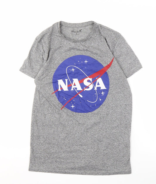 Buzz Aldrin Men’s Grey NASA Graphic T-Shirt XS