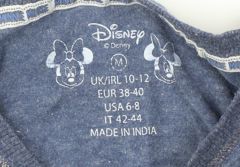 Disney Women's Blue Minnie Mouse T-Shirt - Size M