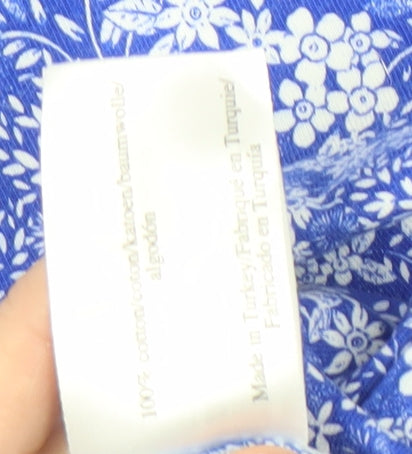 Laura Ashley Women's Blue Floral Dress Size 12