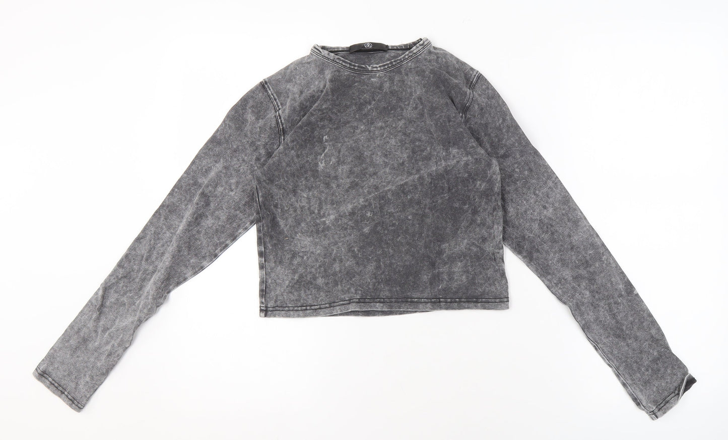 Missguided Women's Grey Long Sleeve Crew Neck Top Size 10