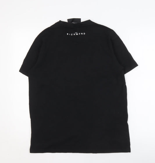 John Richmond Men's Black Crew Neck T-Shirt Size S