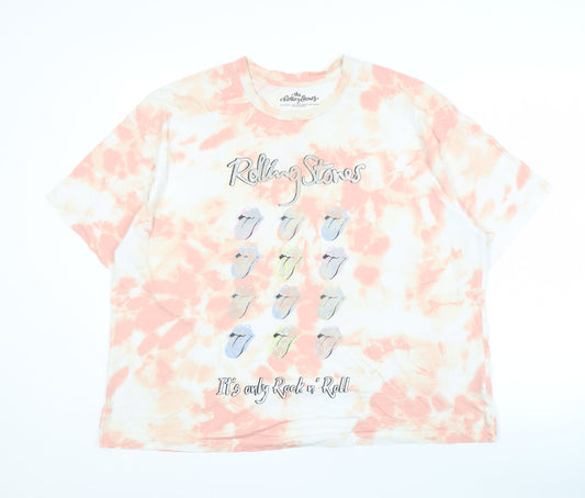 The Rolling Stones Tie Dye T-Shirt, Unisex, Size 22, Graphic Print