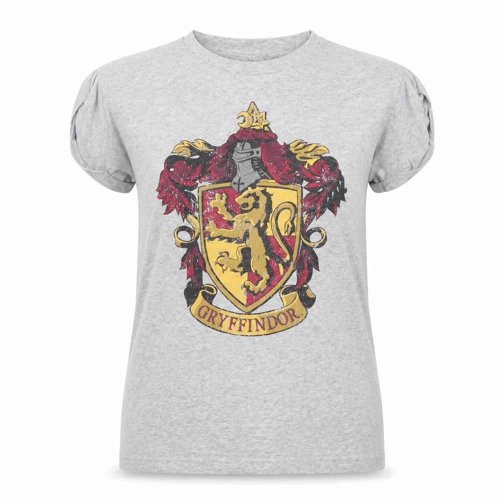 Unisex Adultss UK Size 10 Harry Potter Grey Cotton Blend T-Shirt