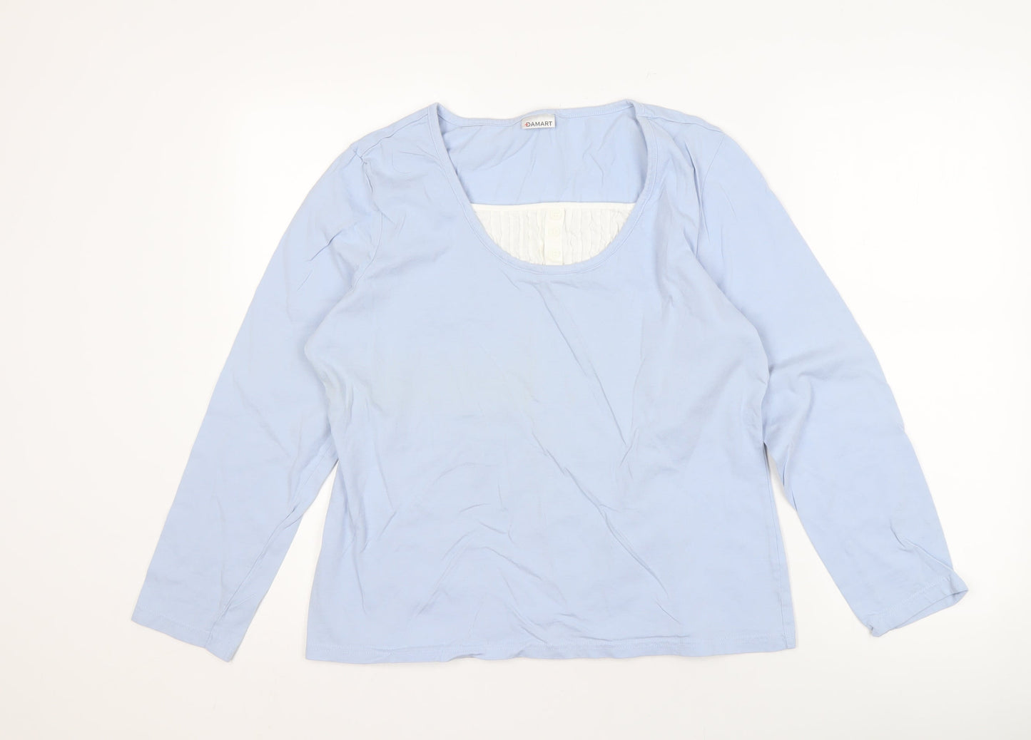 Damart Women’s Blue Cotton T-Shirt Size 18/20