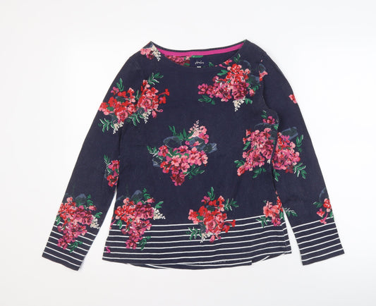 Joules Women’s Blue Floral T-Shirt Size 8