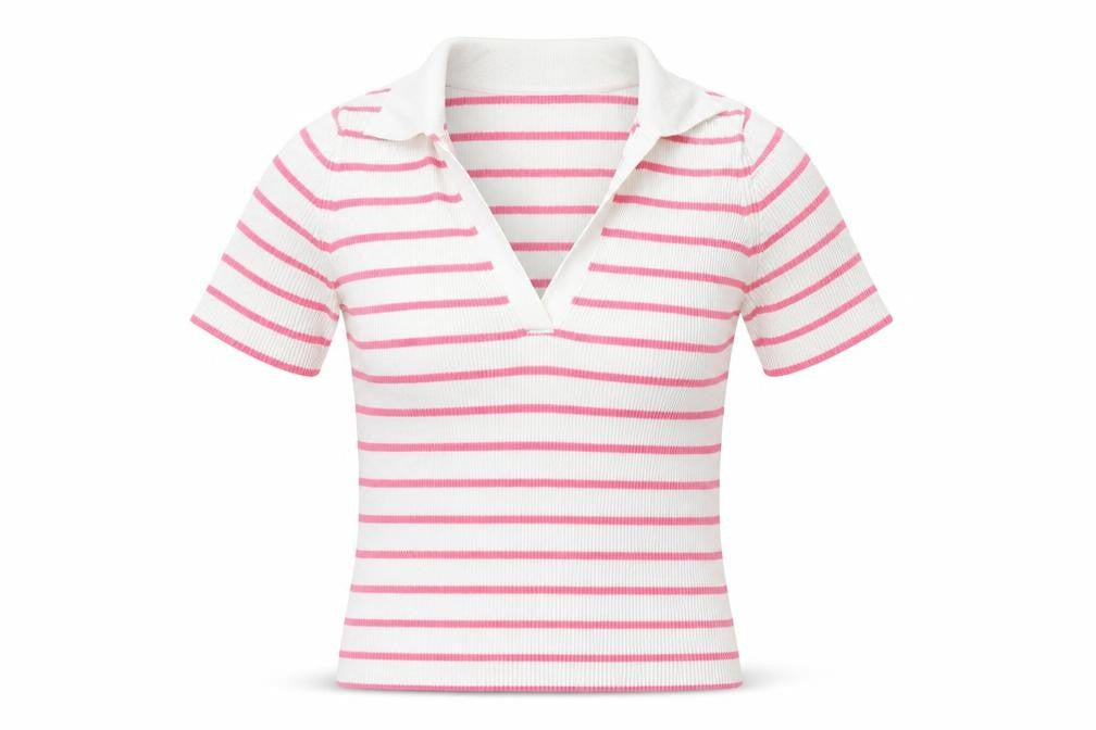 Marks and Spencer Women's Multicoloured Striped Polo - Size S