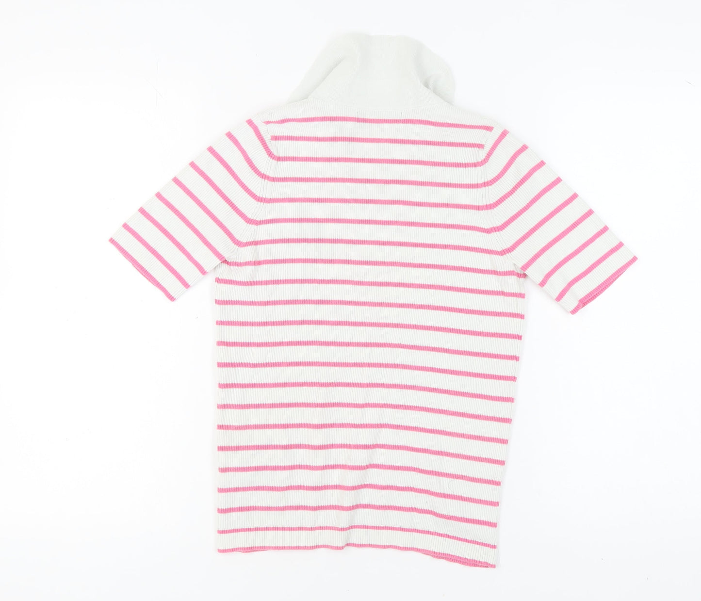 Marks and Spencer Women's Multicoloured Striped Polo - Size S