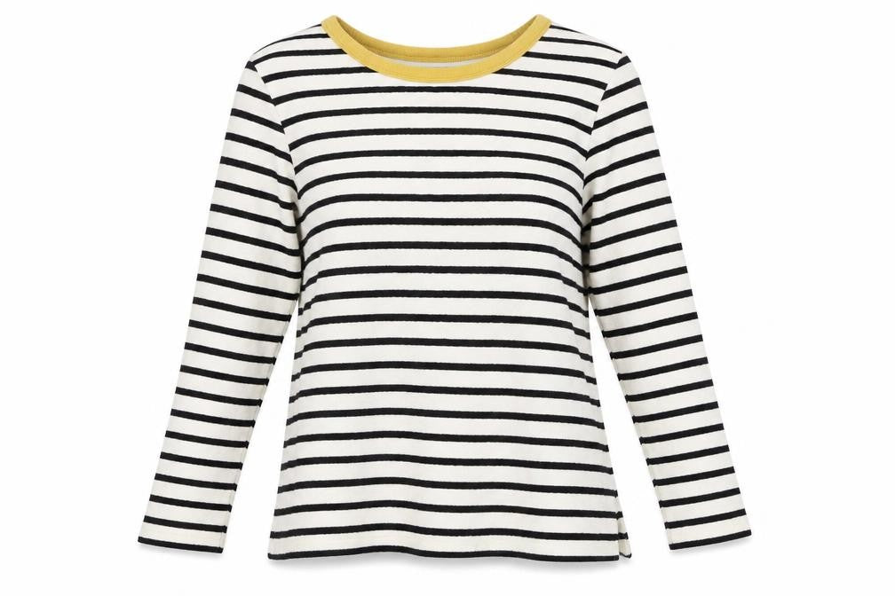 Marks and Spencer Women's Black Striped Pullover Sweatshirt