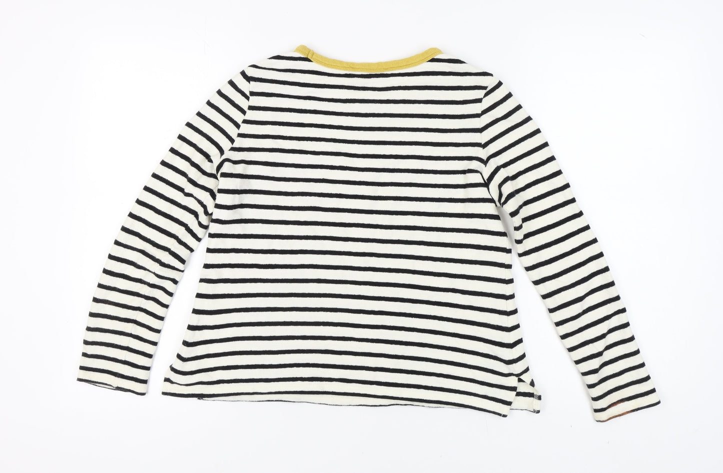 Marks and Spencer Women's Black Striped Pullover Sweatshirt