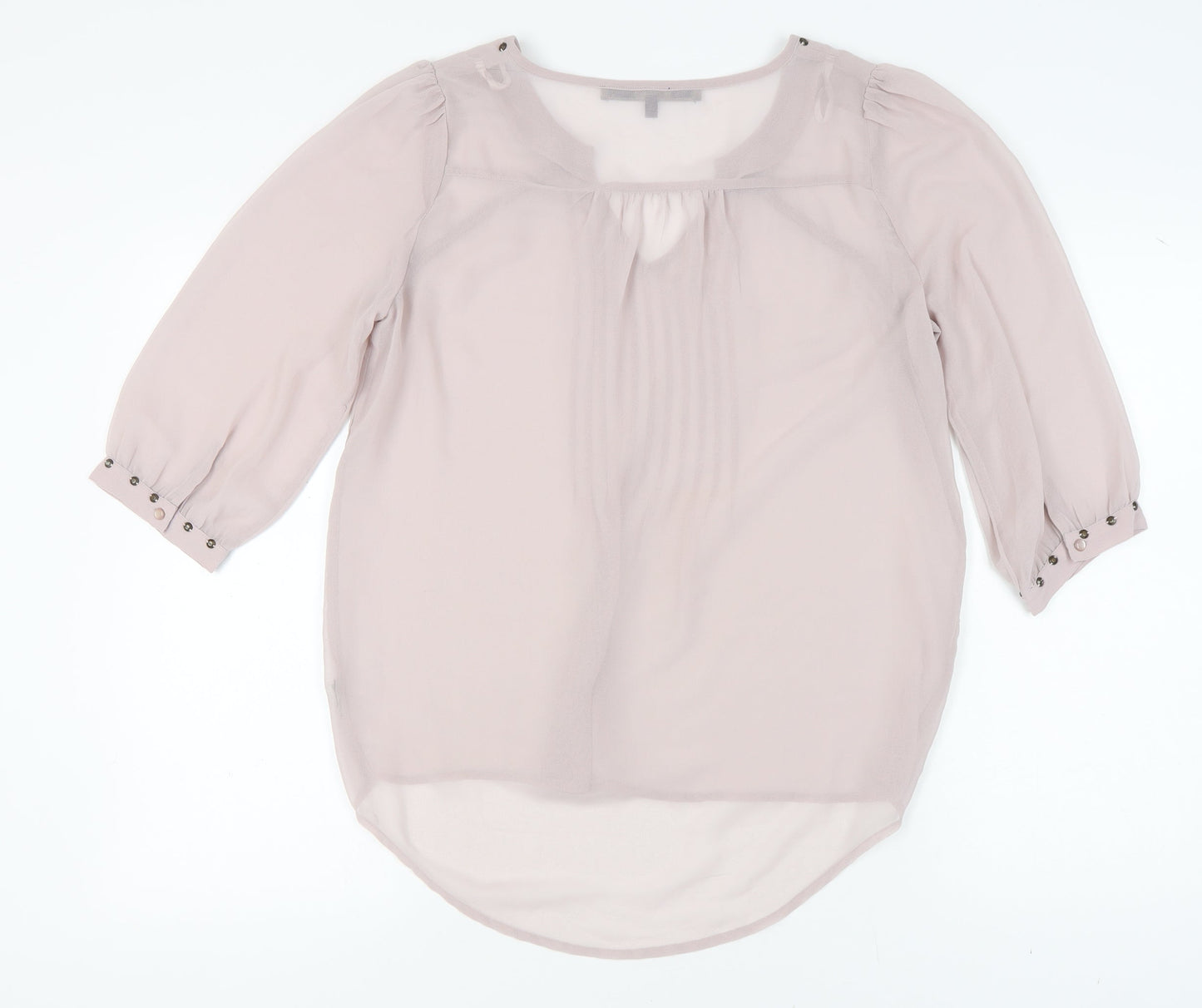 Next Women's Beige Studded Blouse Size 14