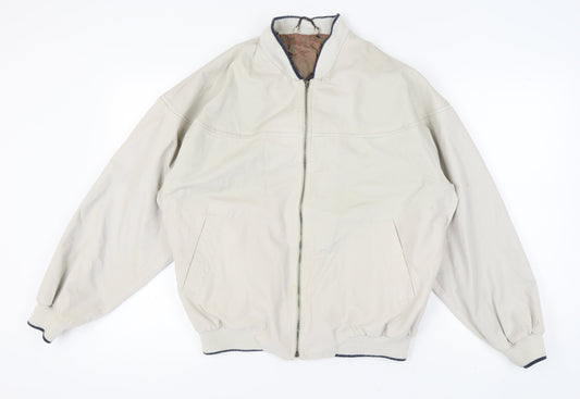 St Michael Men's Beige Bomber Jacket Medium 38-40"